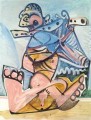 Hombre sentado tocando la flauta 1971 cubismo Pablo Picasso